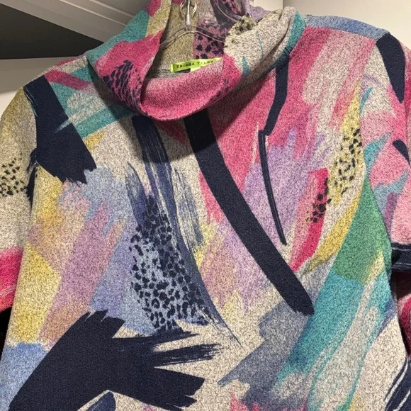 Trisha Tyler Colorful Abstract Patterned Sweater - Picture 4 of 6
